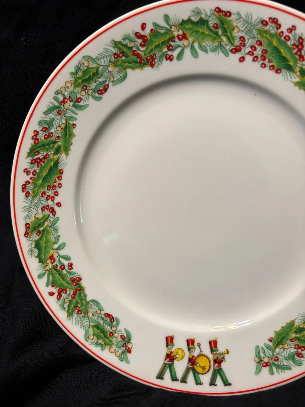 Vista Alegre Christmas Magic 10 1/2” Dinner Plate with Toy Soldier Band